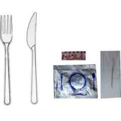Lüks Plastik Çatal Bıçak Seti  50’li Paket