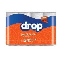 Drop 2 Katlı Tuvalet Kağıdı 24'lü Ekonomik ve Yumuşak Rulo Tuvalet Kağıdı