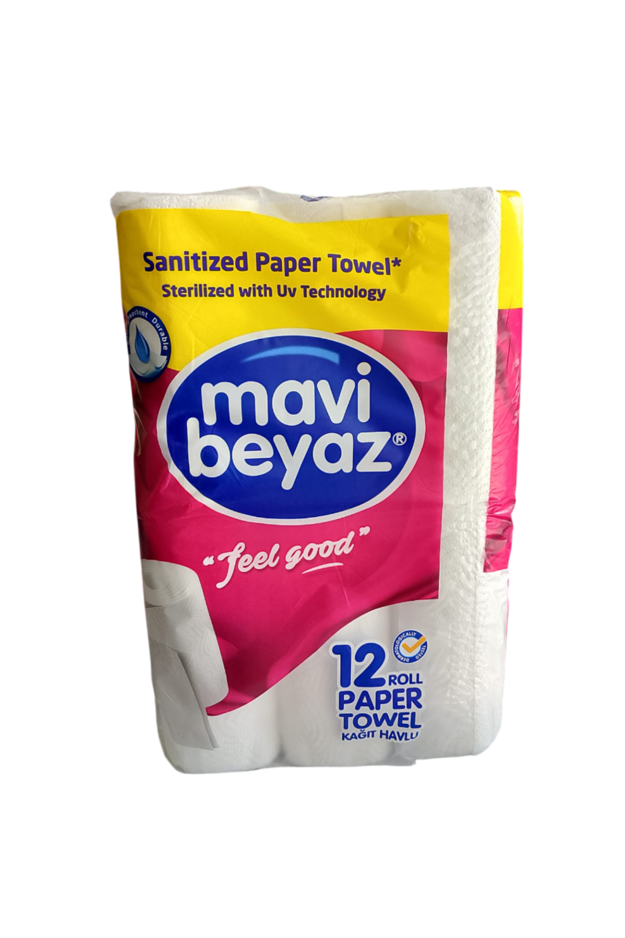 Mavi Beyaz 12’li Kağıt Havlu Ekonomik Paket Yüksek Emici Rulo Havlu Seti