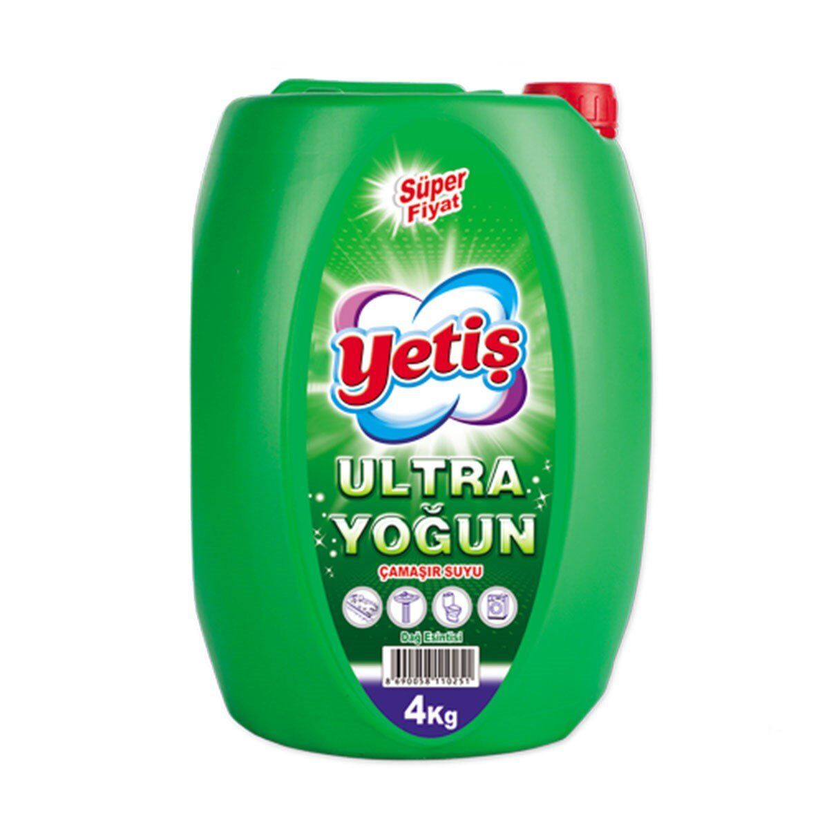 Yetiş Ultimate Yoğun Çamaşır Suyu 4 kg Dağ Esintisi Ferahlığında Hijyenik Temizlik